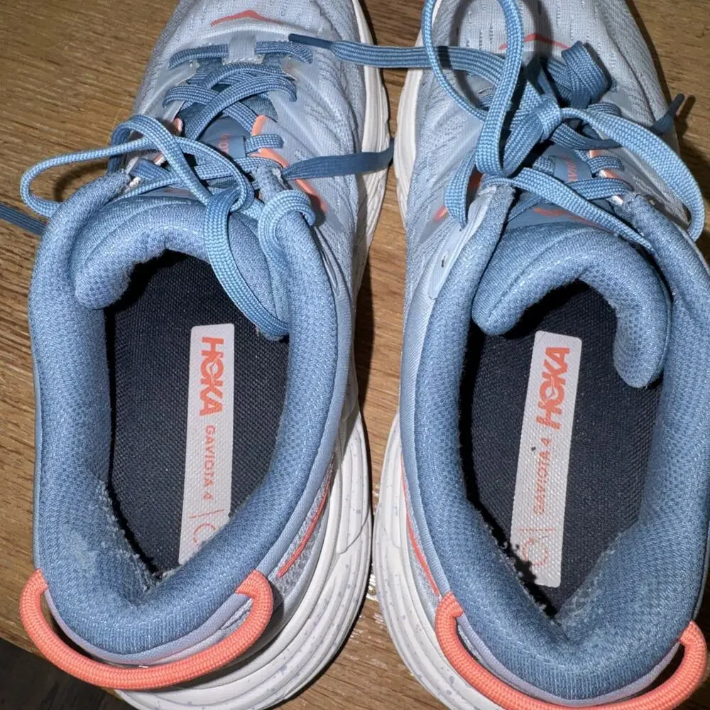 Women's Hoka One One Gaviota 4 Sz9B Road Running Shoes Blue Fog Plein Air